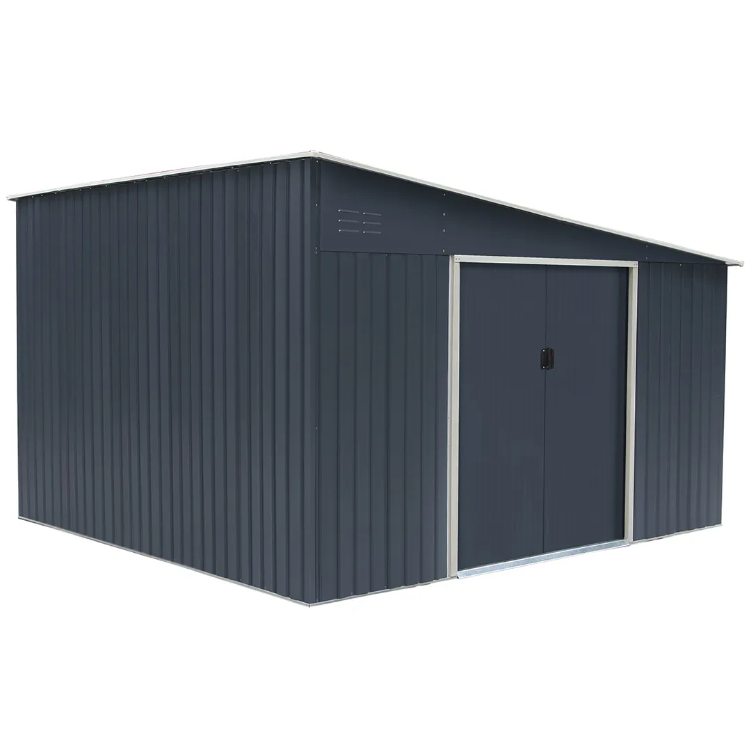 Abri mÃ©tal de jardin 11m2 adossable Gris