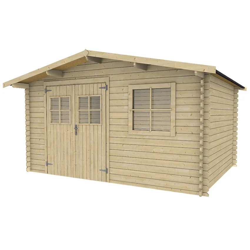 Abri de jardin en bois KIWI 14mÂ², Ep. 28mm