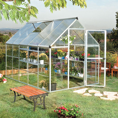 Serre de jardin polycarbonate transparent 5,7m²
