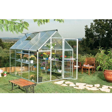 Serre de jardin polycarbonate transparent 4,6m²