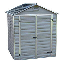 Abri de jardin résine 2,8m² SKYLIGHT 6x5 Gris avec plancher inclus - CANOPIA