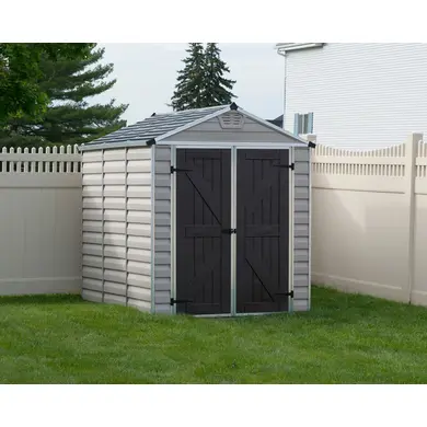 Abri de Jardin en Résine 4,3m² SKYLIGHT 6x8 Marron avec Plancher - CANOPIA