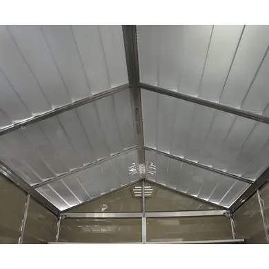 Abri de Jardin en Résine 4,3m² SKYLIGHT 6x8 Marron avec Plancher - CANOPIA