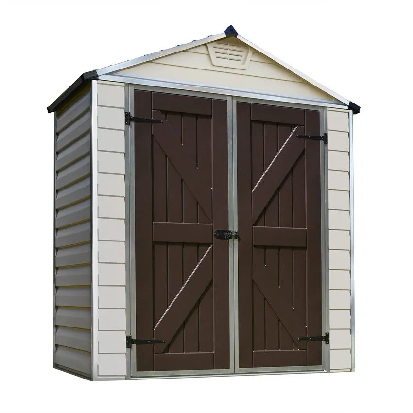 Abri de Jardin en RÃ©sine 2mÂ² SKYLIGHT 6x3 Marron avec Plancher inclus