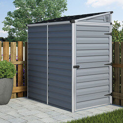 Abri de Jardin en Résine 2m² SKYLIGHT 4x6 Gris adossable avec plancher - CANOPIA