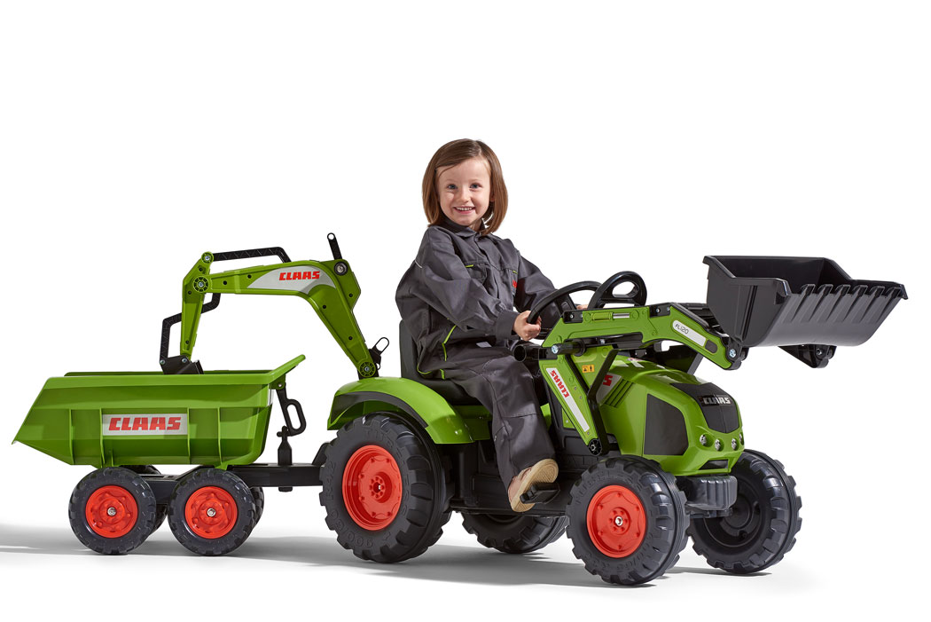 Soldes d'été 2026 : Porteur Tracteur Axos 310 avec remorque Claas - Vert - FALK pas cher Soldes d'été 2026 : Porteur Tracteur Axos 310 avec remorque Claas - Vert - FALK pas cher