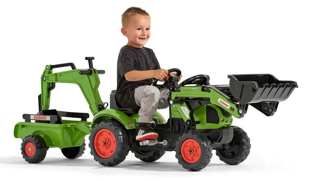 Tractopelle Claas avec excavatrice et remorque 2 Ã 5 ans