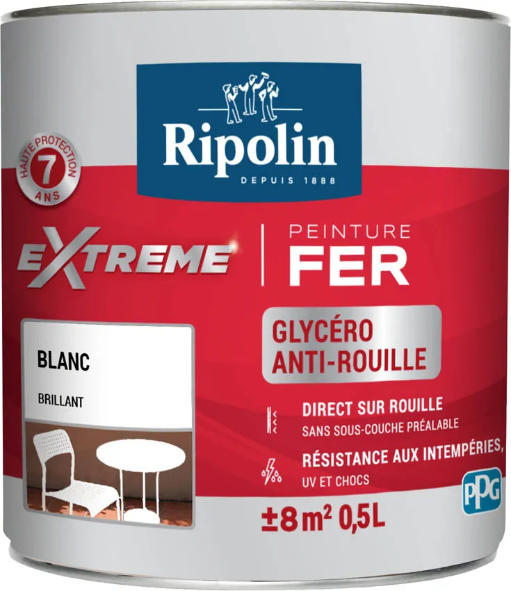 Peinture pour fer RIPOLIN Blanc 0.5L