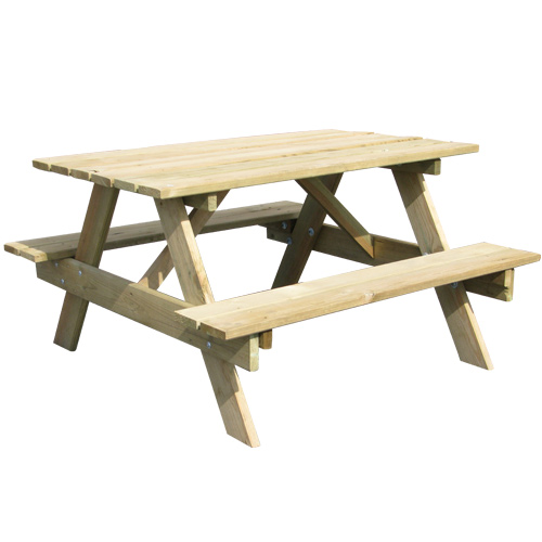 Table de pique-nique en bois pour enfants 80x100x53cm Wendi Toys