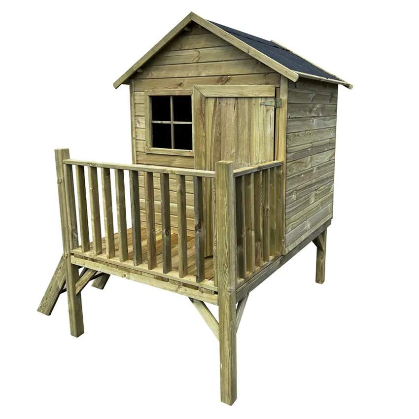 Maisonnette enfant en bois sur pilotis Alix