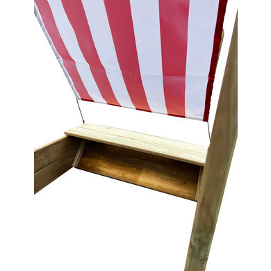 Bac à Sable Enfant Bateau Pirate Avec Auvent Et Cuisine 180x103x144cm Bois Naturel 72889252