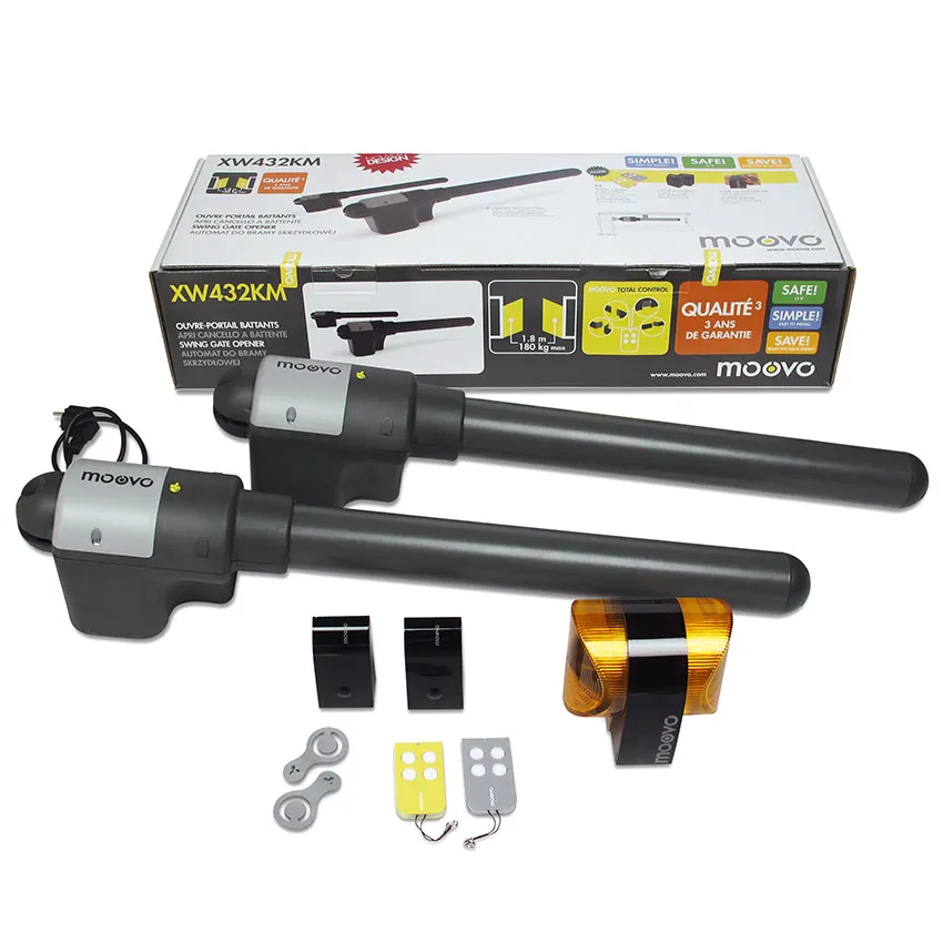 Kit motorisation portail double battants   Ã  vÃ©rins   XW532KM MOOVO