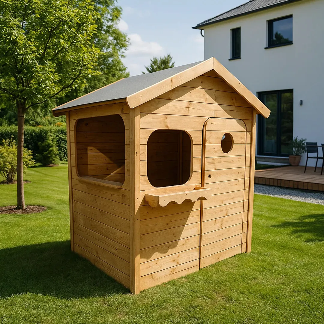 Kinderspielhaus aus trockenem Holz St Martin Verspieltes Gartenhaus
