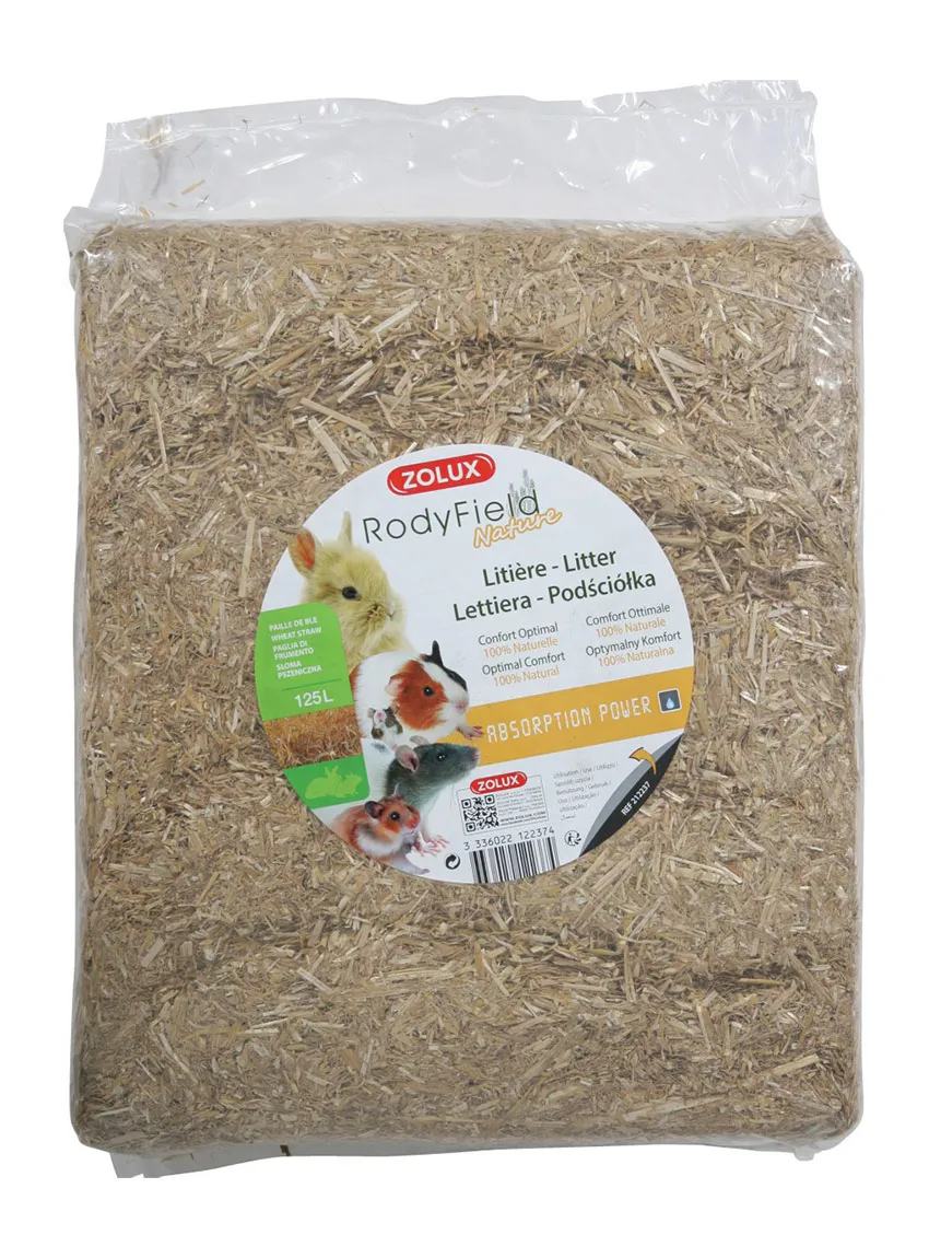 LitiÃ¨re vÃ©gÃ©tale naturelle pour rongeur   RodyField Nature   125L