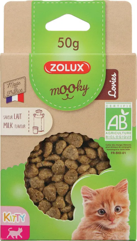 Friandises pour chatons et chats au lait LOVIES Mooky Bio   50g