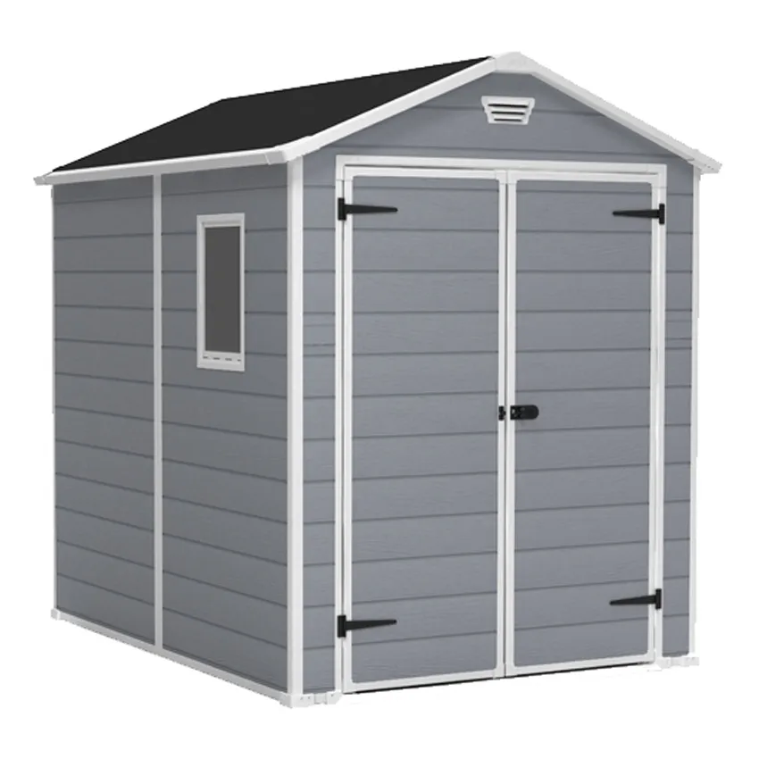 Abri Jardin en RÃ©sine MANOR 68 4.4mÂ² Gris avec Plancher