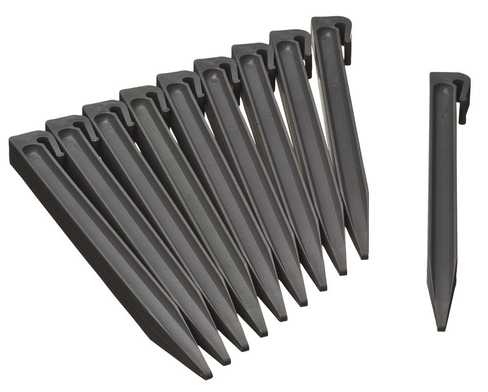 12 Piquets Marron - Longueur 25cm - Pour Bordurette De Jardin Semi Rigide Marron Oxeo 84590472