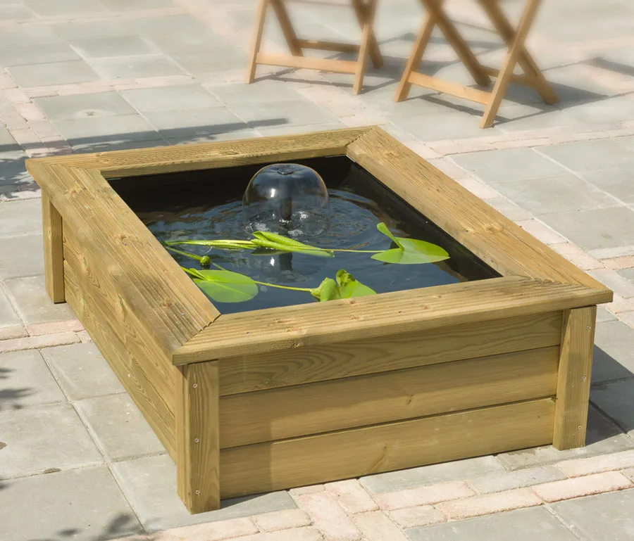 Kit Bassin Ubbink Wood X Pond 225 L Avec Pompe Xtra 900 L h