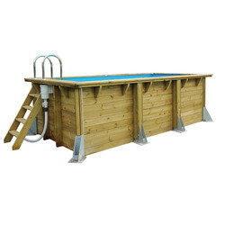 Piscine bois Urban Pool 2,50 x 4,50 x 1,40 m PAC ET NCC - Liner bleu - UBBINK