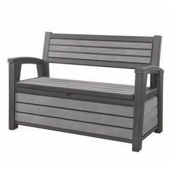 Banc coffre de jardin HUDSON anthracite 227L  - KETER