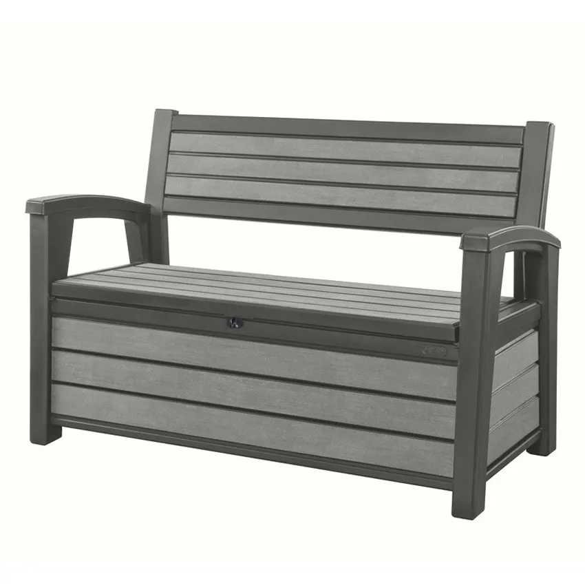 Banc coffre de jardin HUDSON anthracite 227L