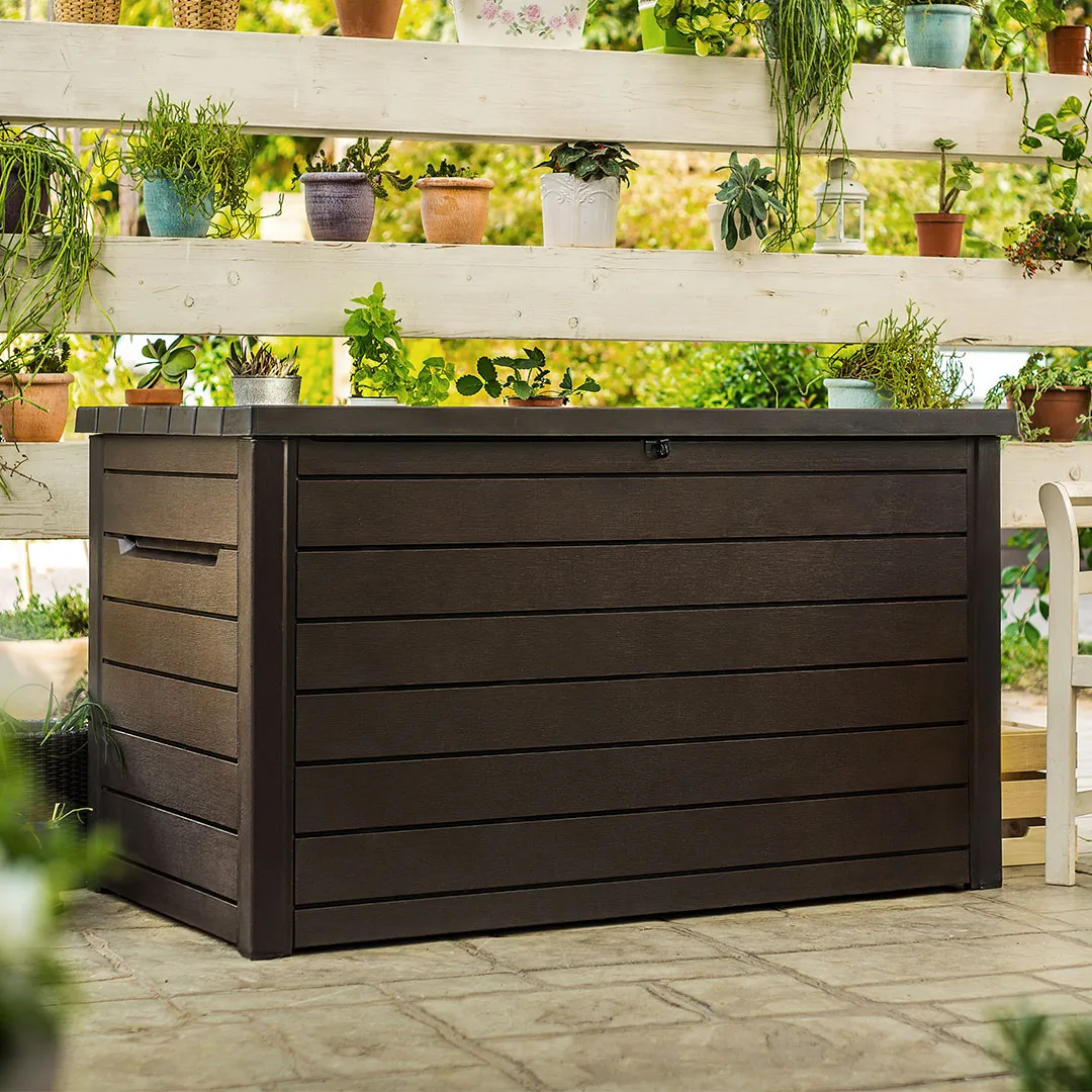 Coffre de Jardin ONTARIO 870 Litres   Aspect Bois