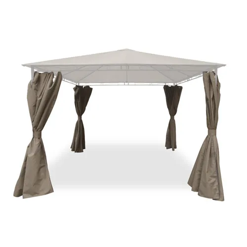 Rideaux pour tonnelle autoportante GRISOLLES taupe 300 X 300 cm