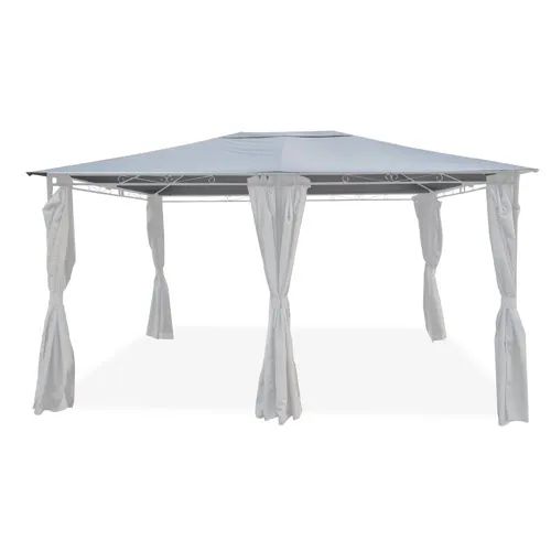 Toile d'ombrage pour tonnelle autoportante AVEYRON gris 300 X 400 cm