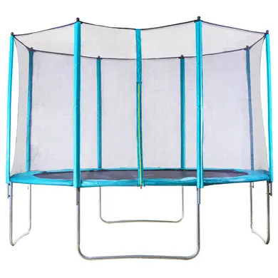 Trampoline Géant Bleu 366 Cm Pour Enfants Avec Filet De Sécurité Et Échelle - Amusement Garanti Dans Le Jardin !