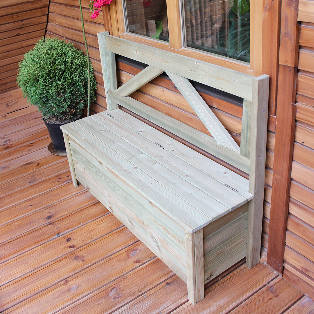 Banc Coffre de rangement avec étagère bois blanc - Dim : L 90 x P 45.5