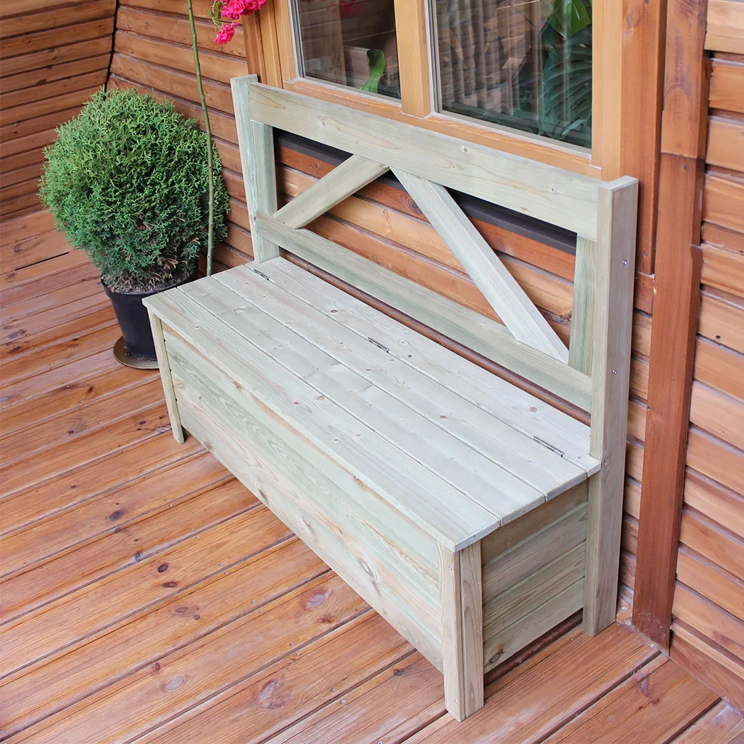 Banc Coffre Jardin CLAVOS 105 Litres en Bois