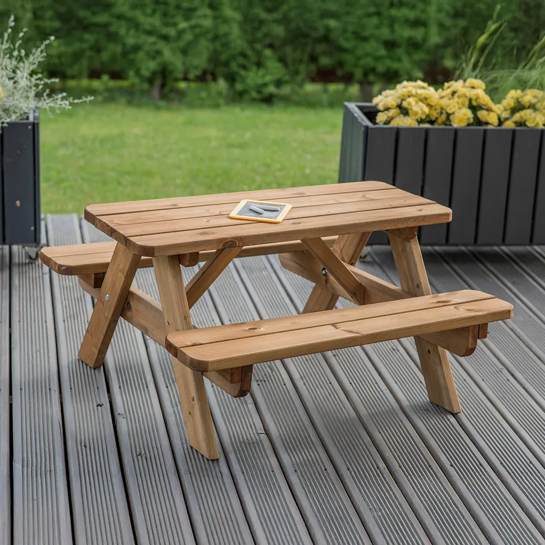 Table de pique nique en bois pour enfant