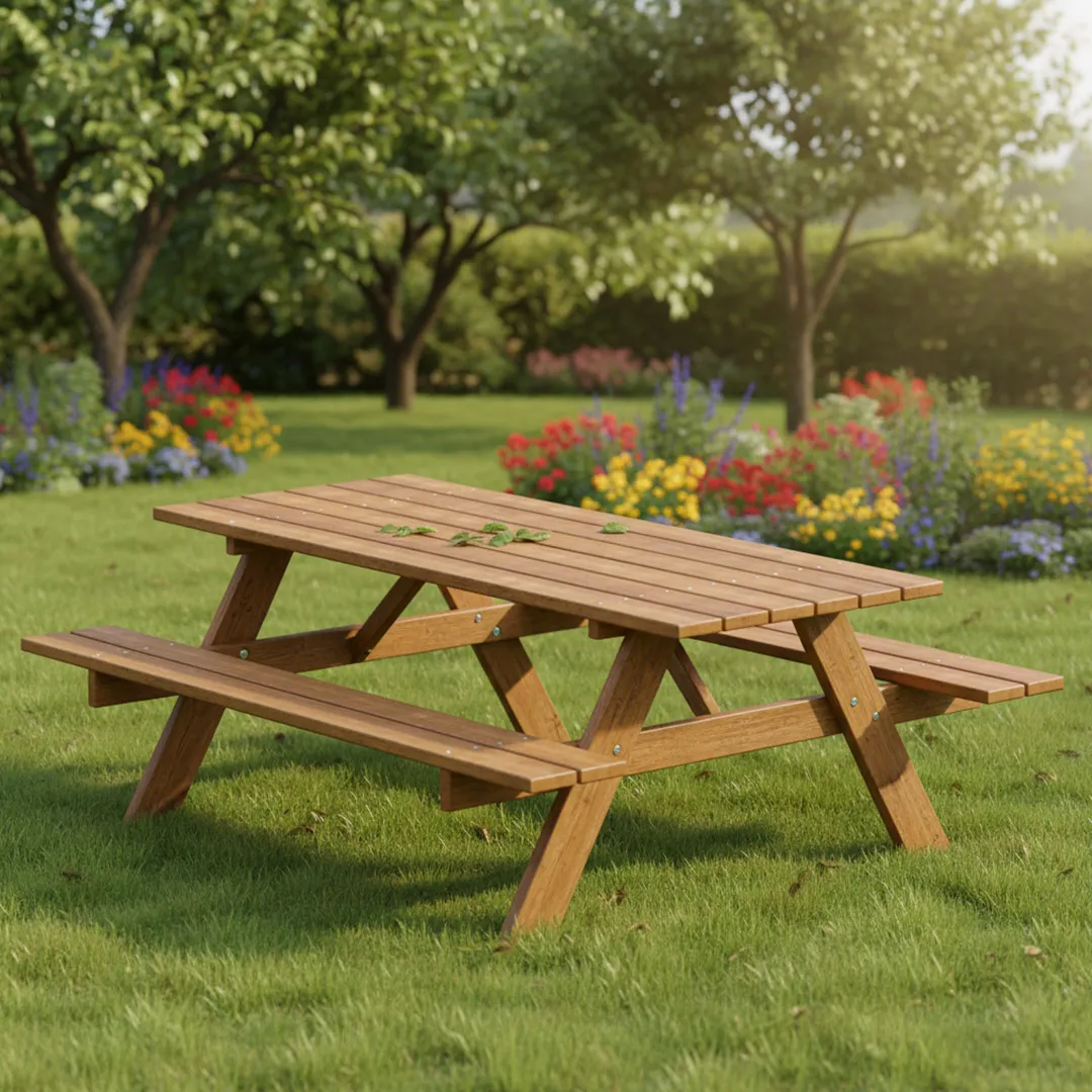 Table de Pique Nique en kit L.177 x l.150 x H.69 cm