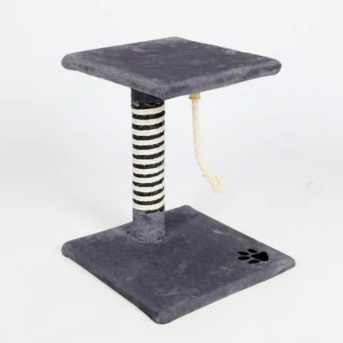 Arbre Ã  chat 1 plateforme gris hauteur 44 cm Abbie