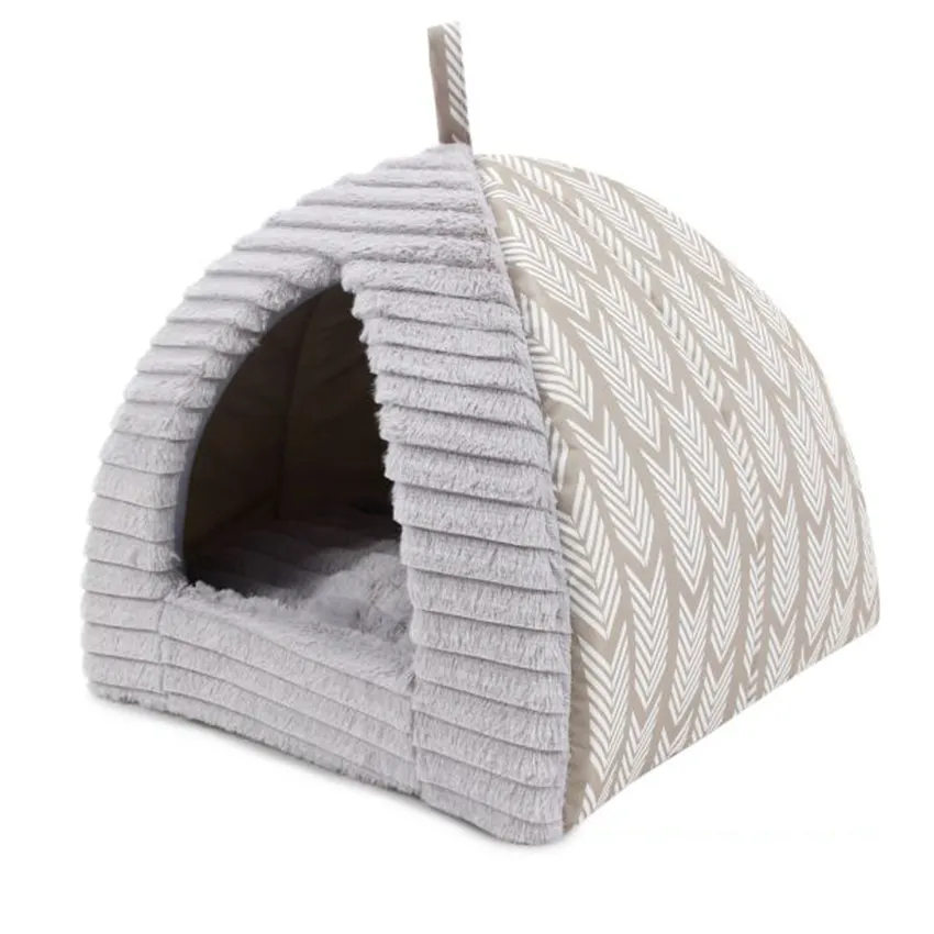 TIPI Katzenbett 40cm perlgrau und Pfeil Motive