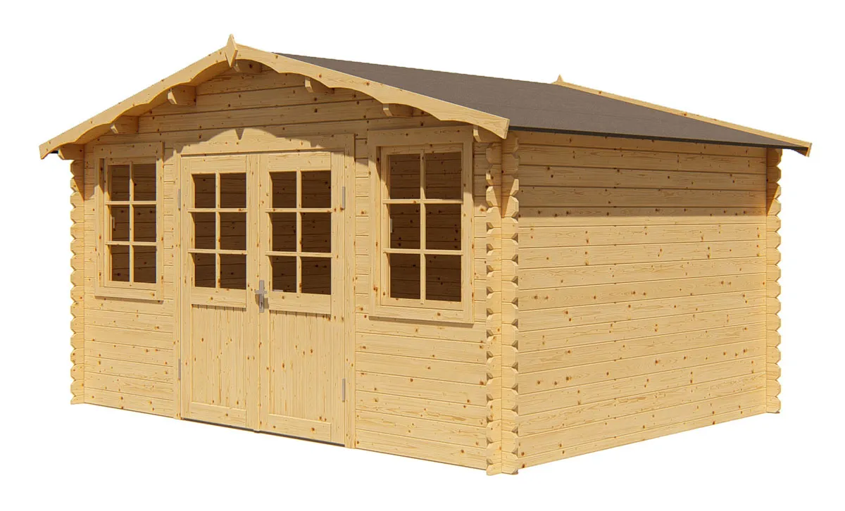 Abri de jardin bois Ep. 25mm, 13m2 AMBALAVAO