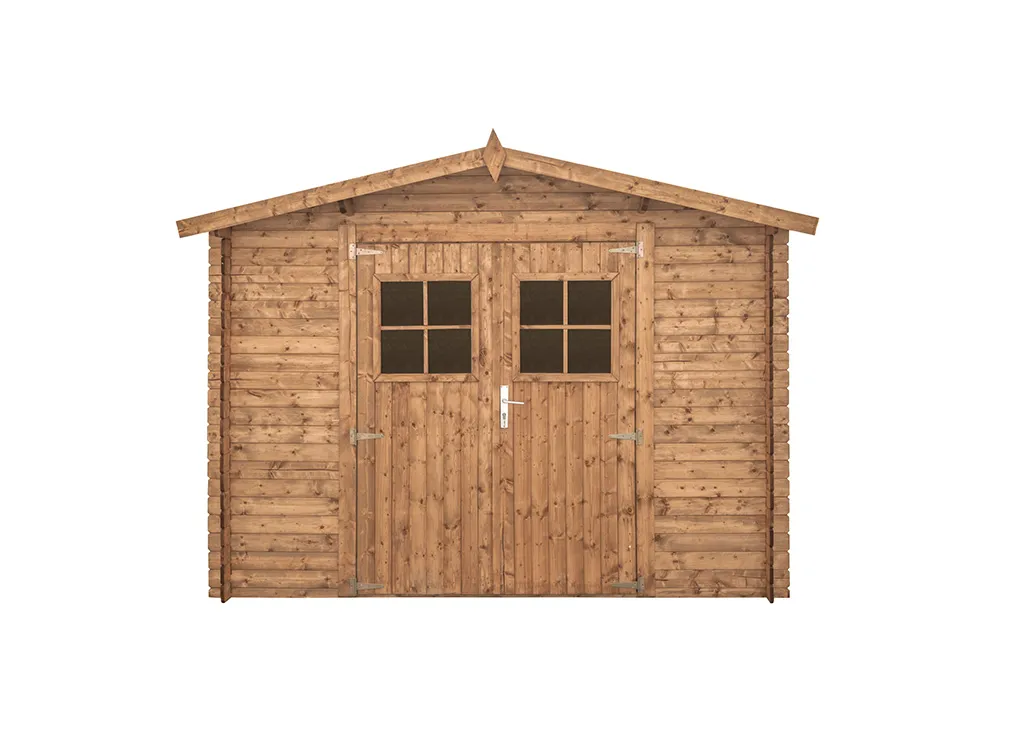 Abri de jardin 9mÂ², Ep. 19mm   LUGNY   bois traitÃ© autoclave