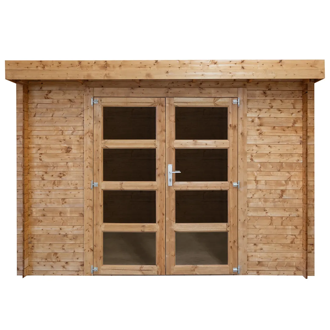 Abri de Jardin 9 mÂ², Ep. 19mm HANKO Bois TraitÃ© Autoclave et Toit Plat