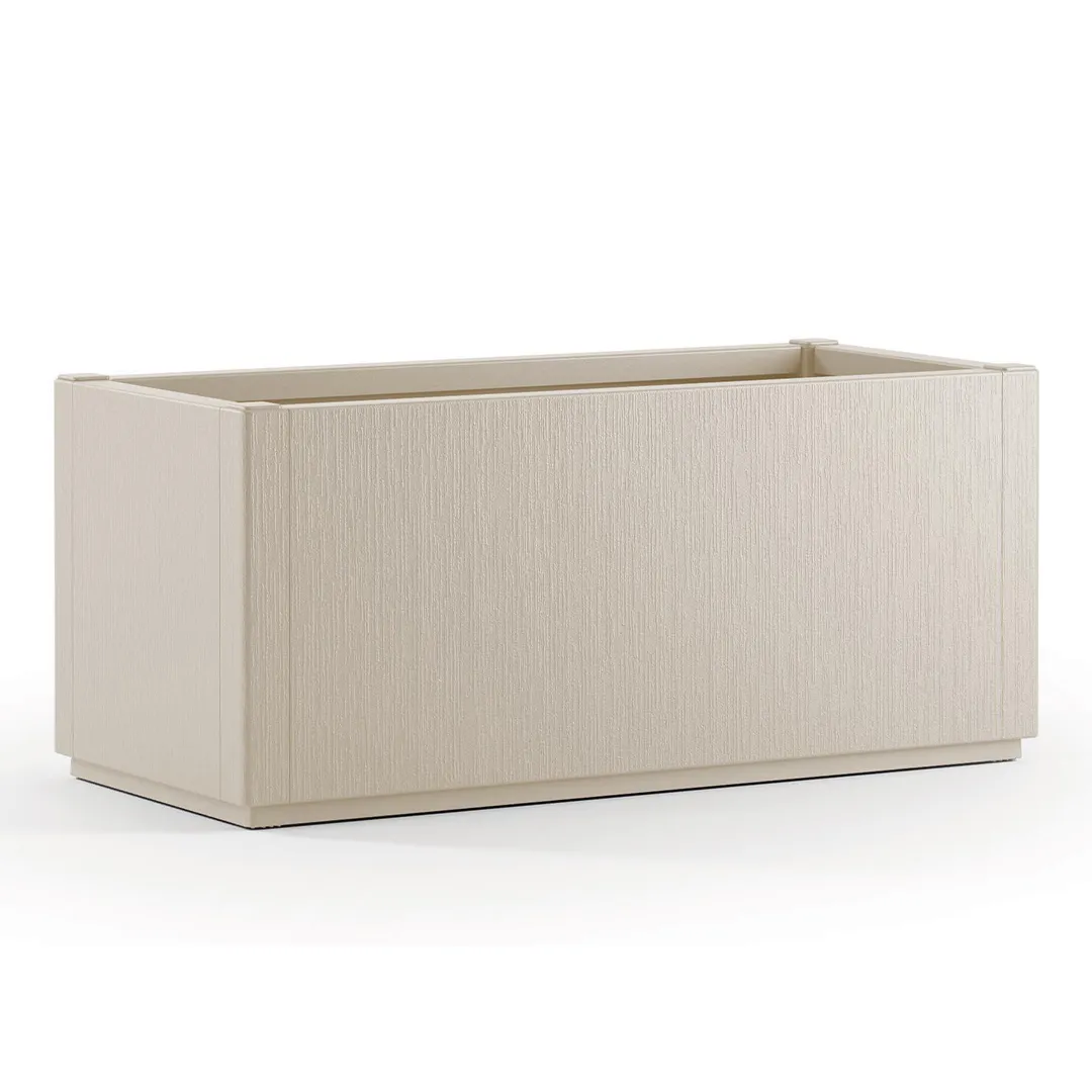 Bac à Fleurs Rectangulaire ETHICA 80 litres Blanc Craie