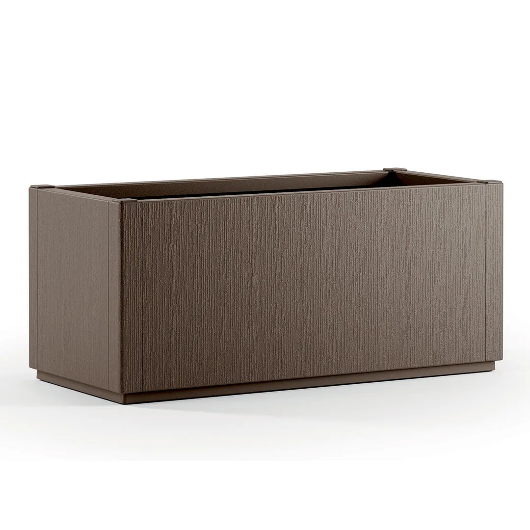 Bac À Fleurs Rectangulaire ETHICA 80L Taupe en matériau recyclé