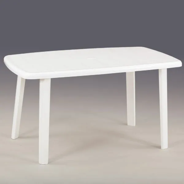 Tisch CAYMAN aus Polypropylenharz weiß 137cm