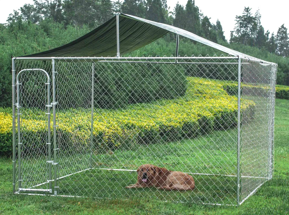 Toit en bÃ¢che pour chenil chien grillagÃ© 9 mÂ²