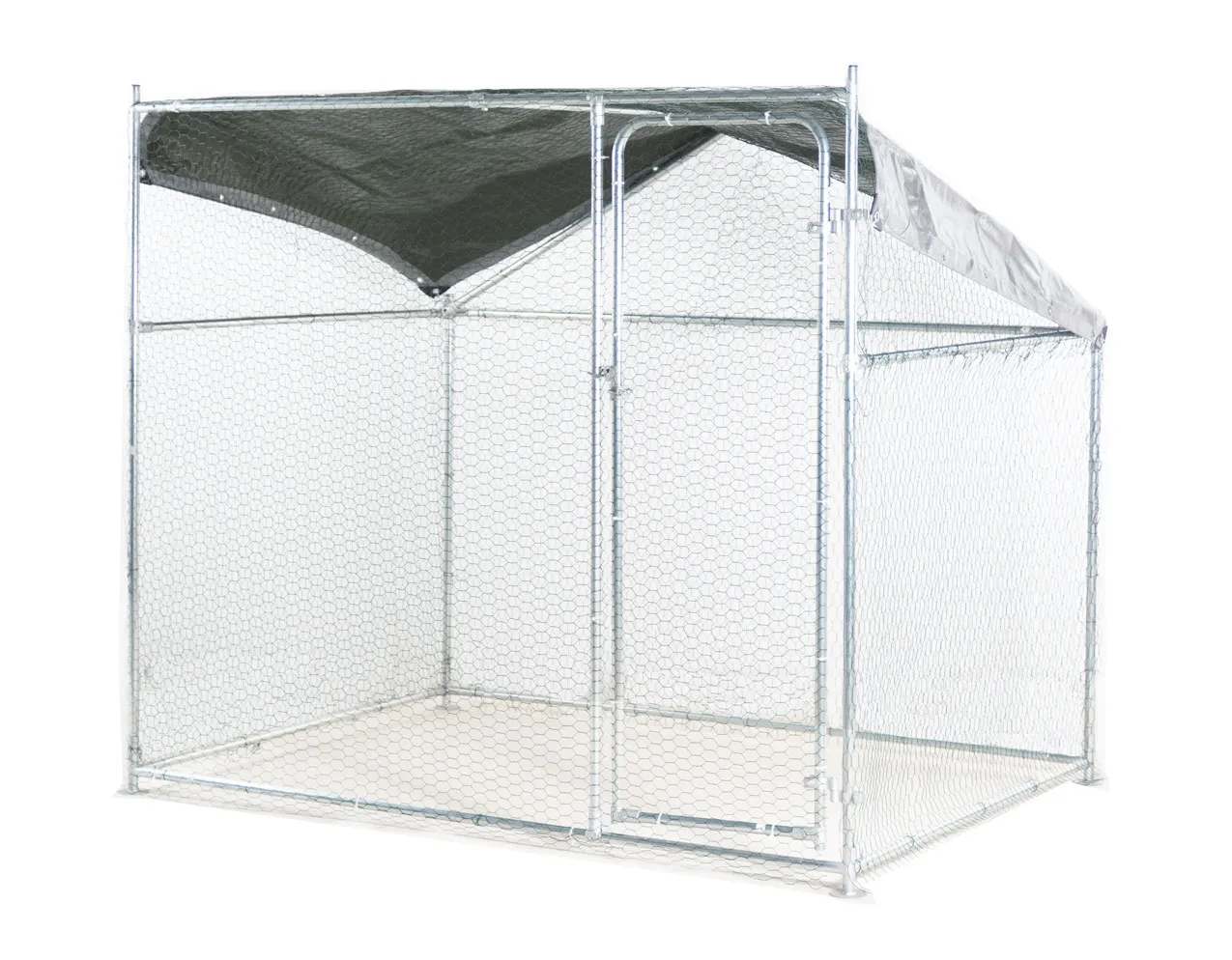 Enclos grillagÃ© pour poules 2x1,4x1,75m   2,8mÂ² et bÃ¢che