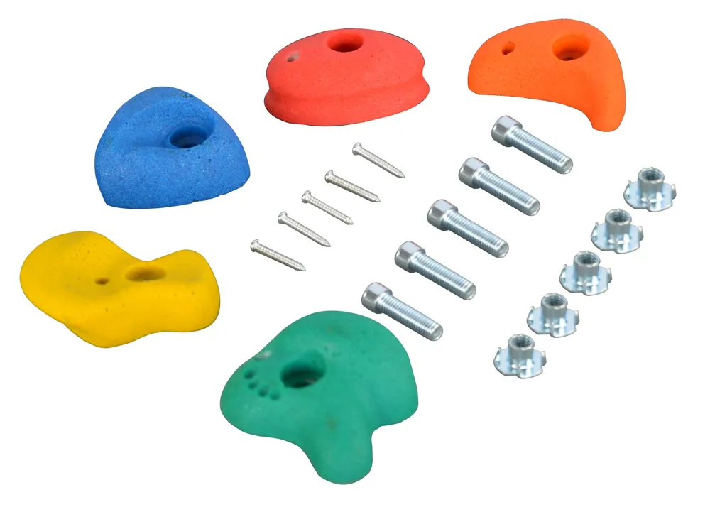 Kleine Klettergriffe 5 Farben und 5 Formen