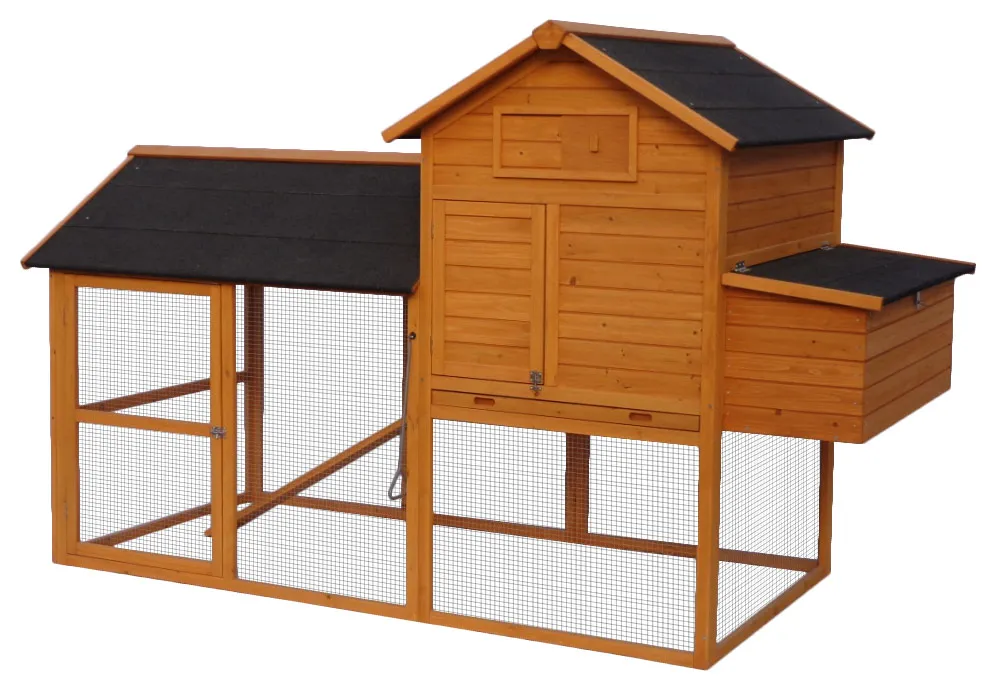 Poulailler en bois avec enclos OOFarmer XL   6 Ã  7 poules