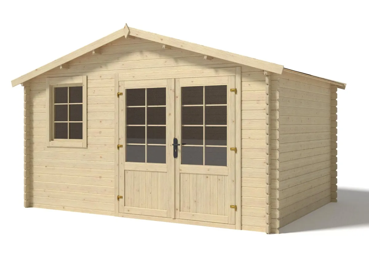 Abri de jardin bois 13.2mÂ², Ep. 34mm   COSTA