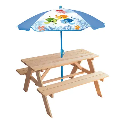 Picknicktafel of Picknickset met Parasol, Zand en Waterbakken kopen