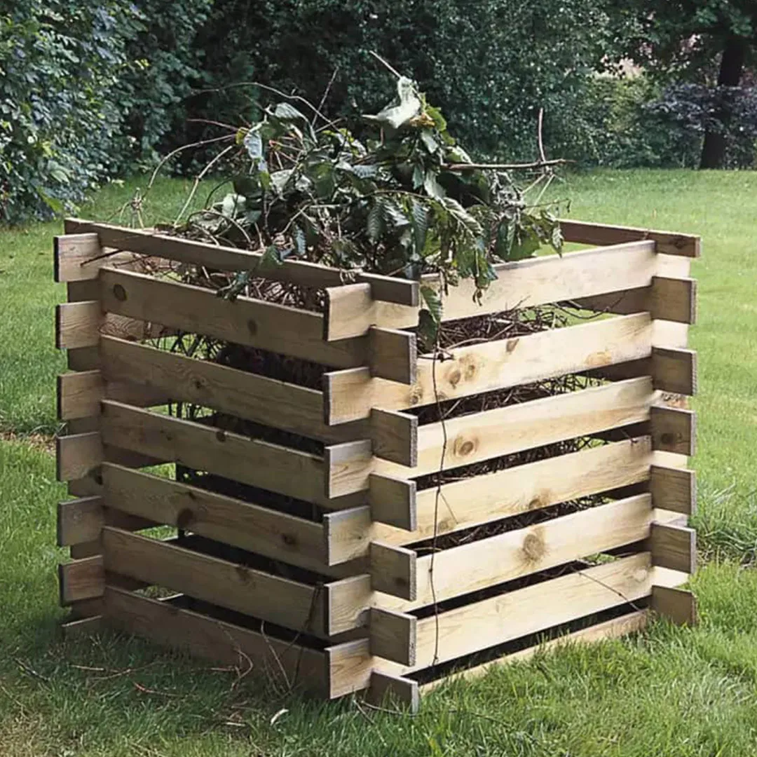 Composteur bois traitÃ© MEZZITO 520 L