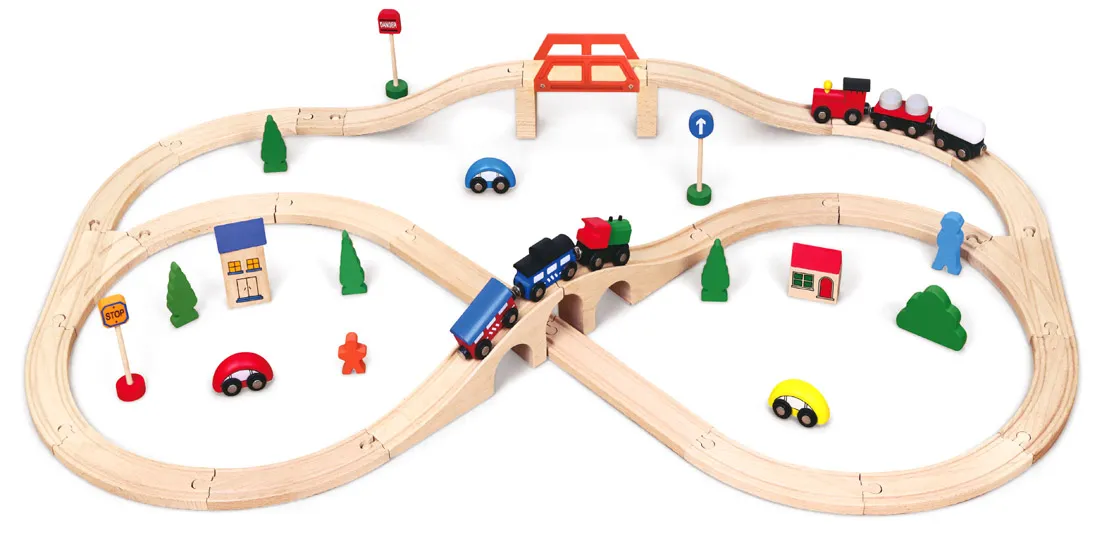 Circuit de train en bois