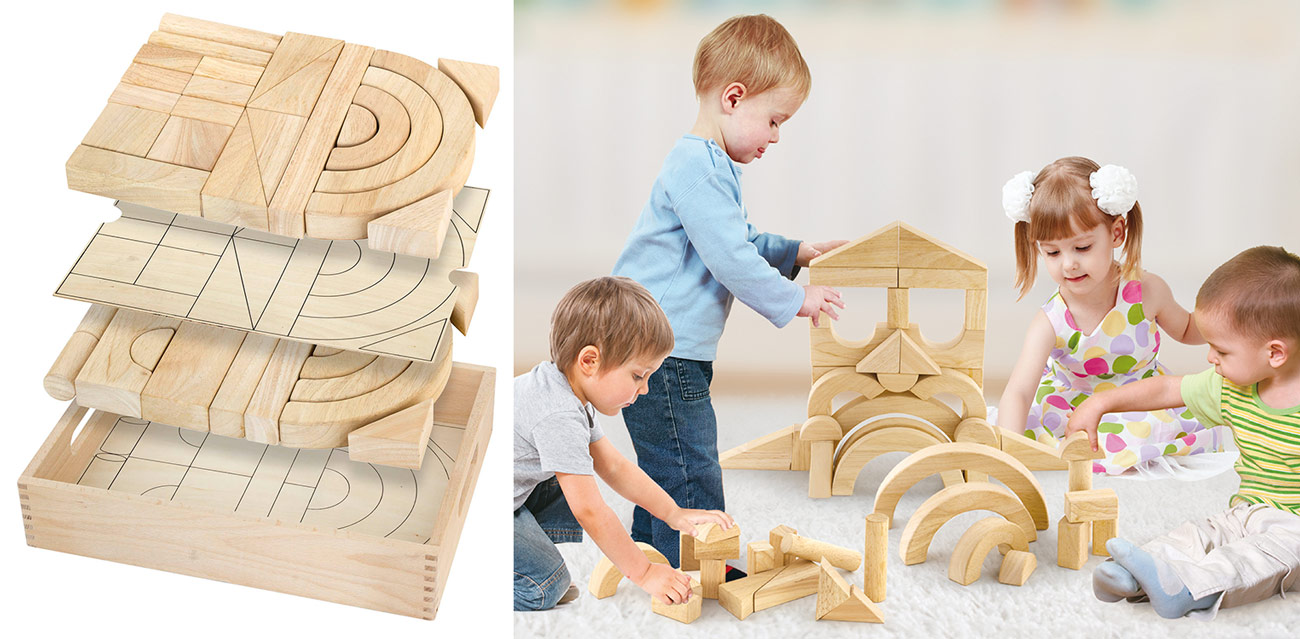 Grand Jeu De Construction En Bois Techno – Boîte D'origine 1960 – Vintage Collection